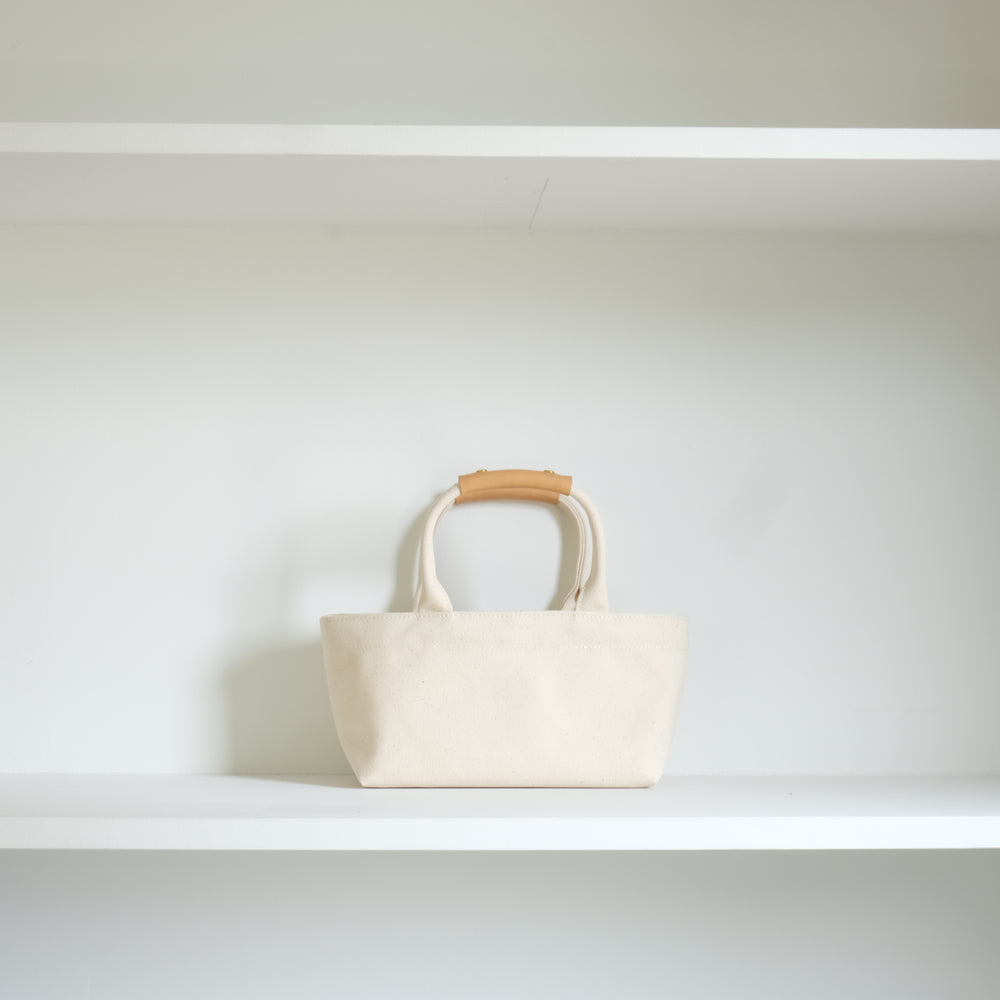 Thick canvas yokonaga tote S