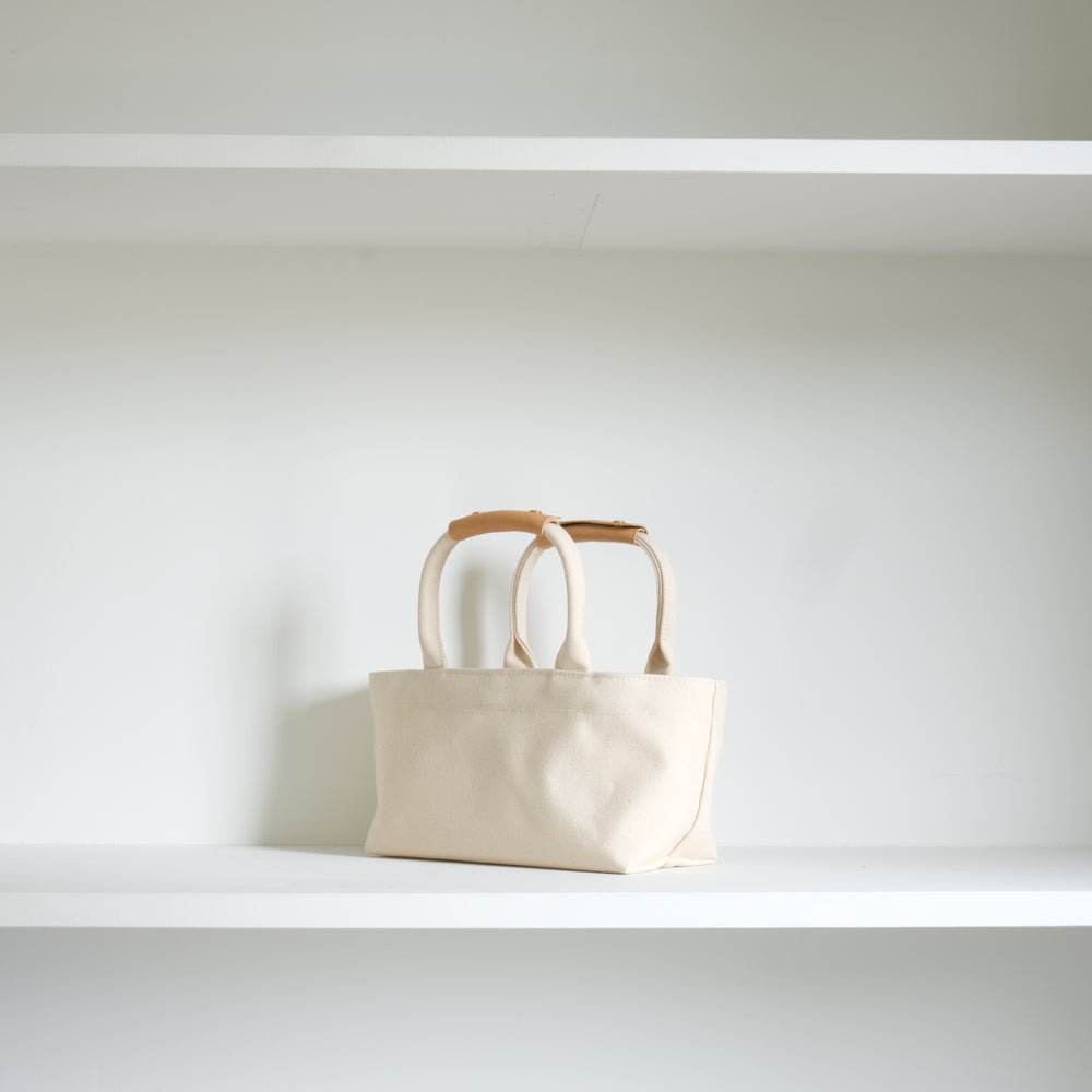 Thick canvas yokonaga tote S