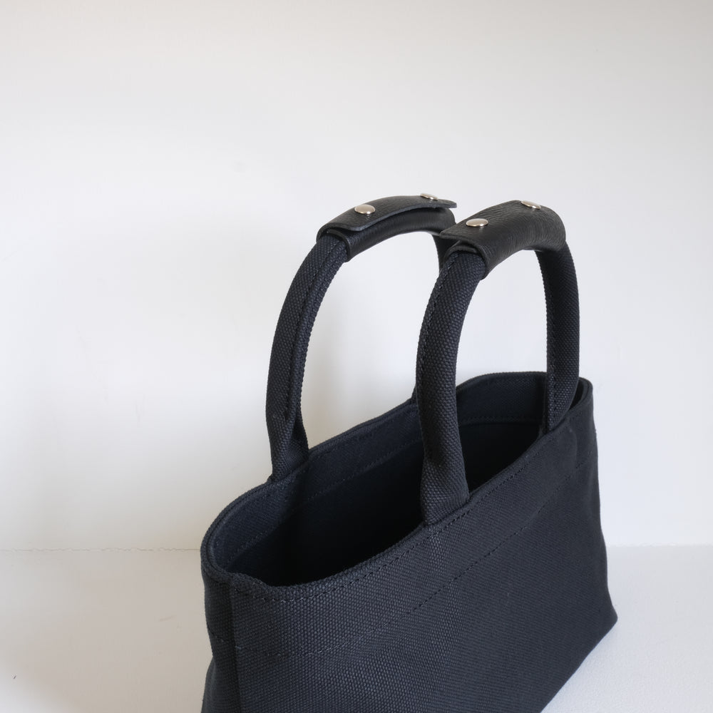 Thick canvas yokonaga tote S