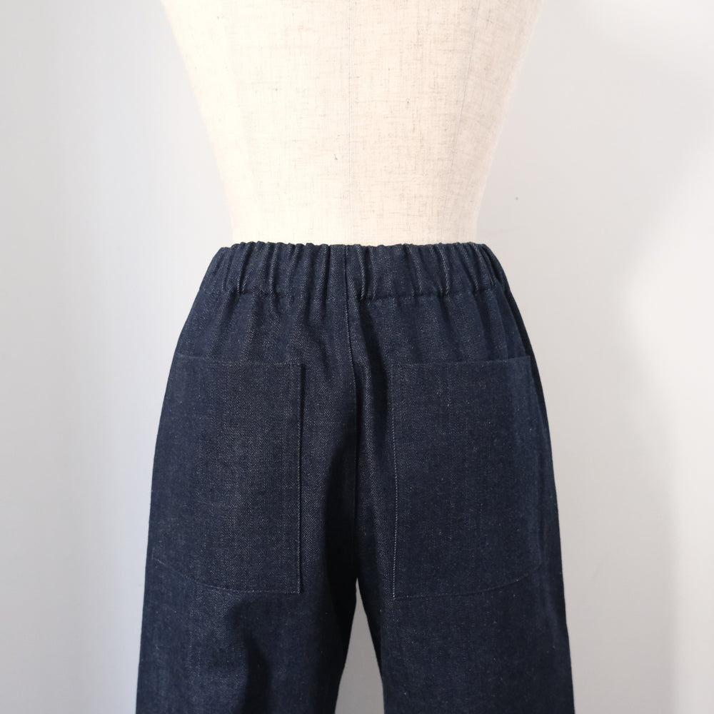 Organic Cotton Denim Pants Indigo