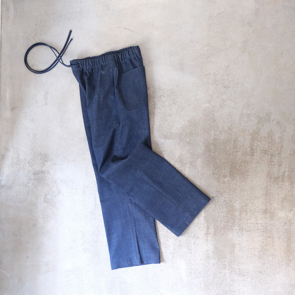 Organic Cotton Denim Pants Indigo