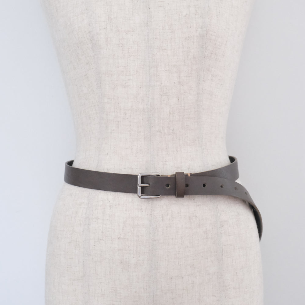 Leather Belt Gray