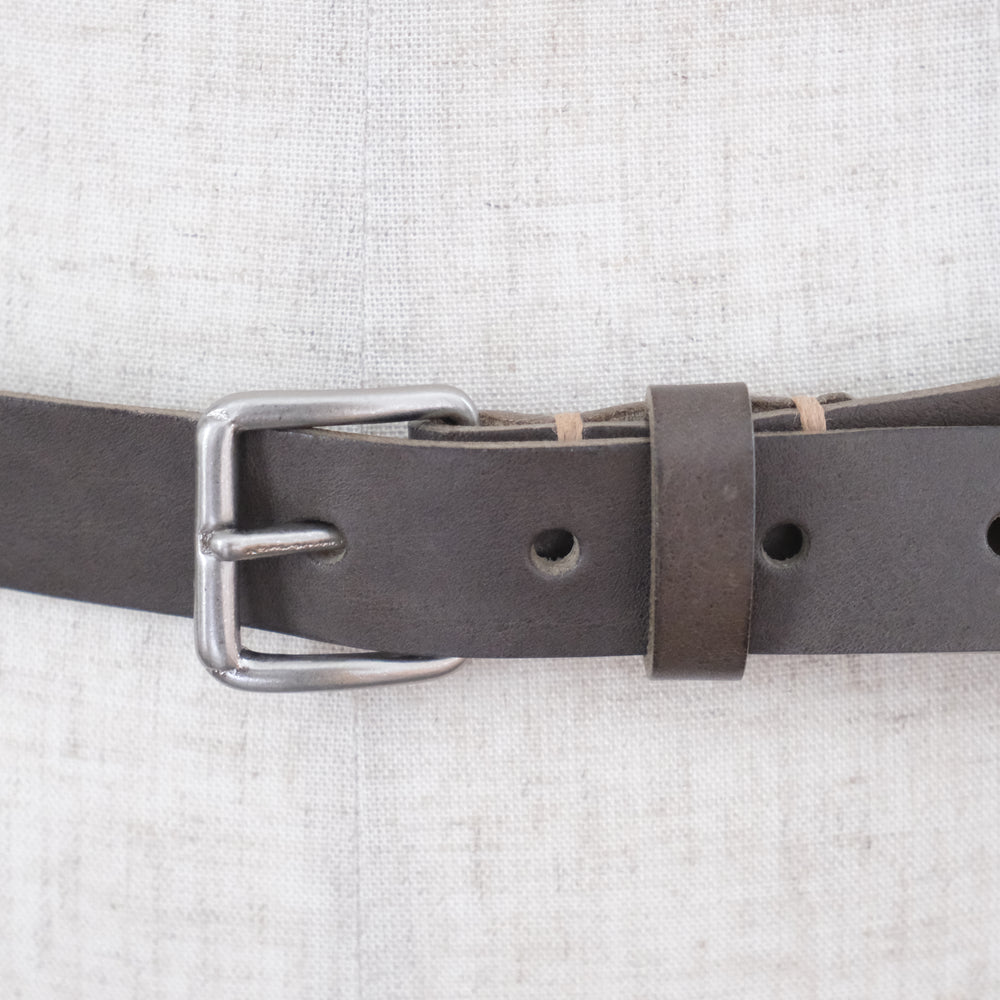 Leather Belt Gray