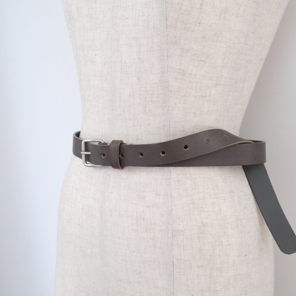 Leather Belt Gray