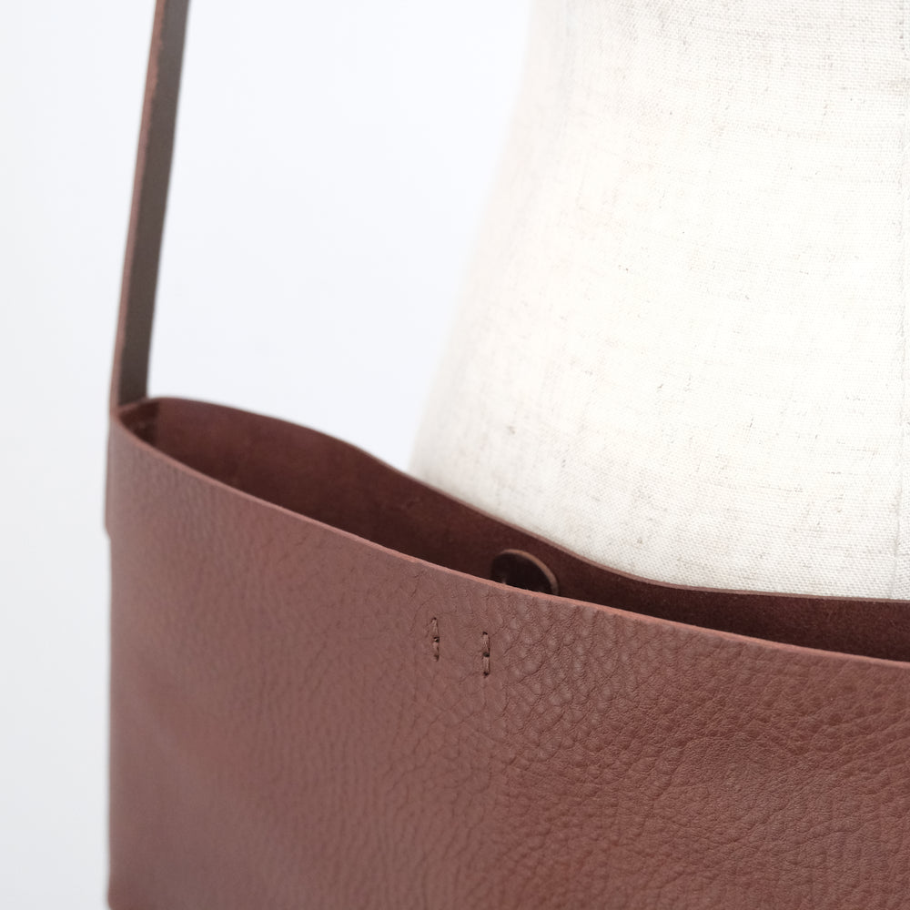 Leather pochette Chocolate sale 30%off