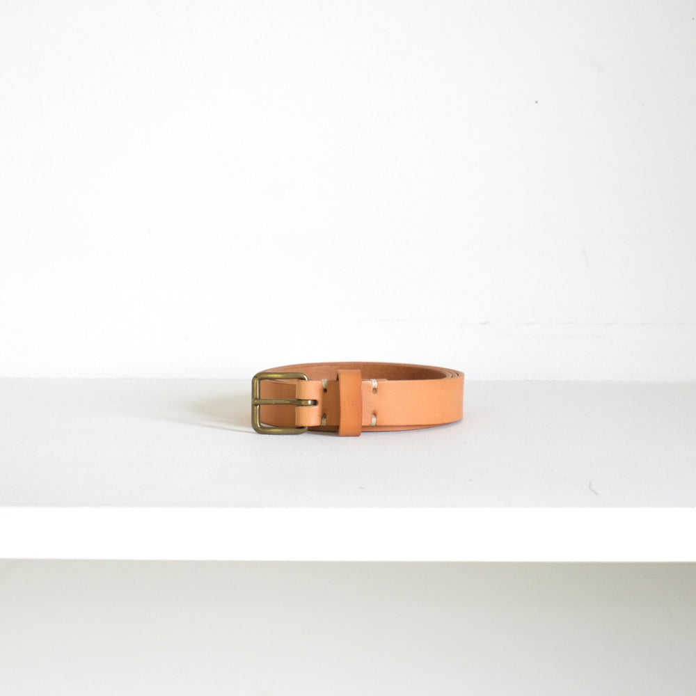 Leather Belt Beige