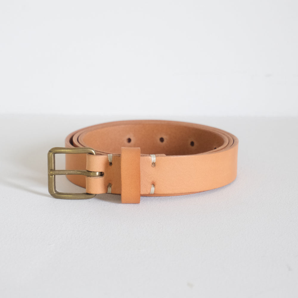 Leather Belt Beige