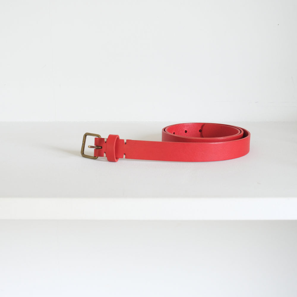 Leather Belt Red