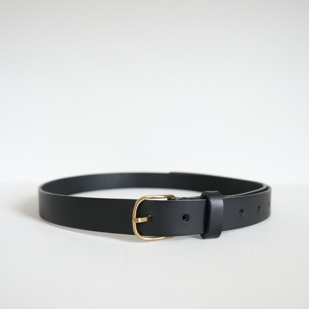 Leather belt black