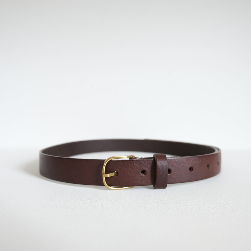 Leather belt dark brown