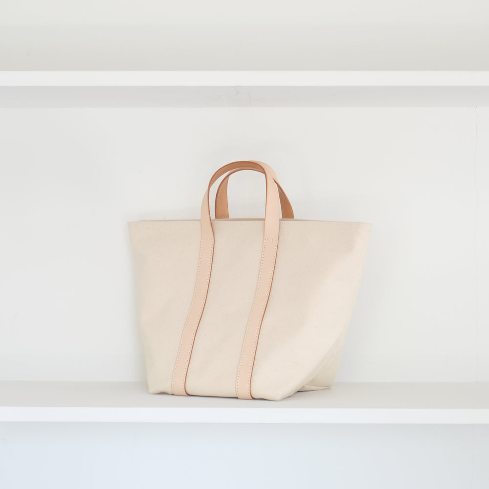 Leather handle new tote