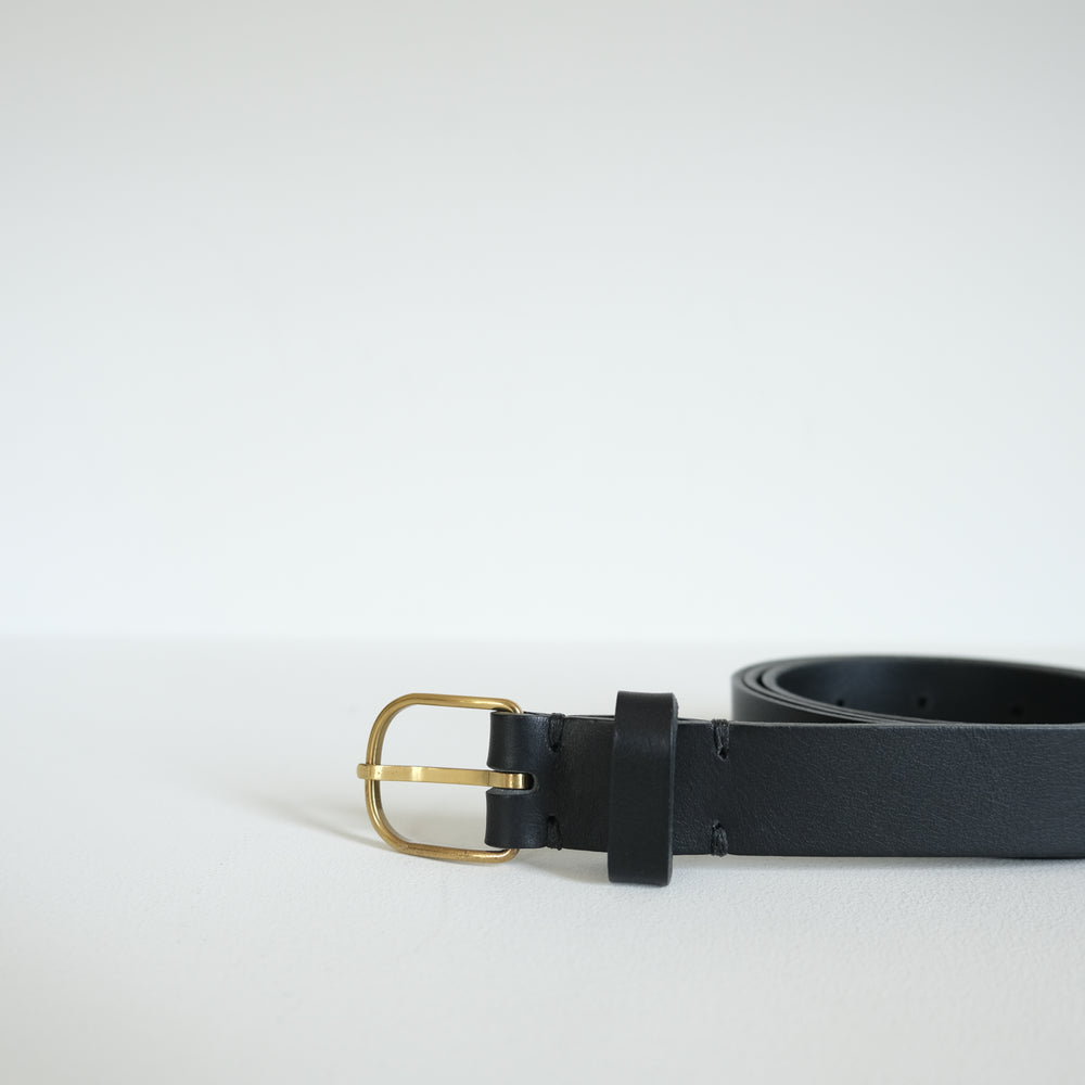 Leather belt black