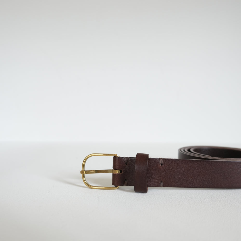 Leather belt dark brown