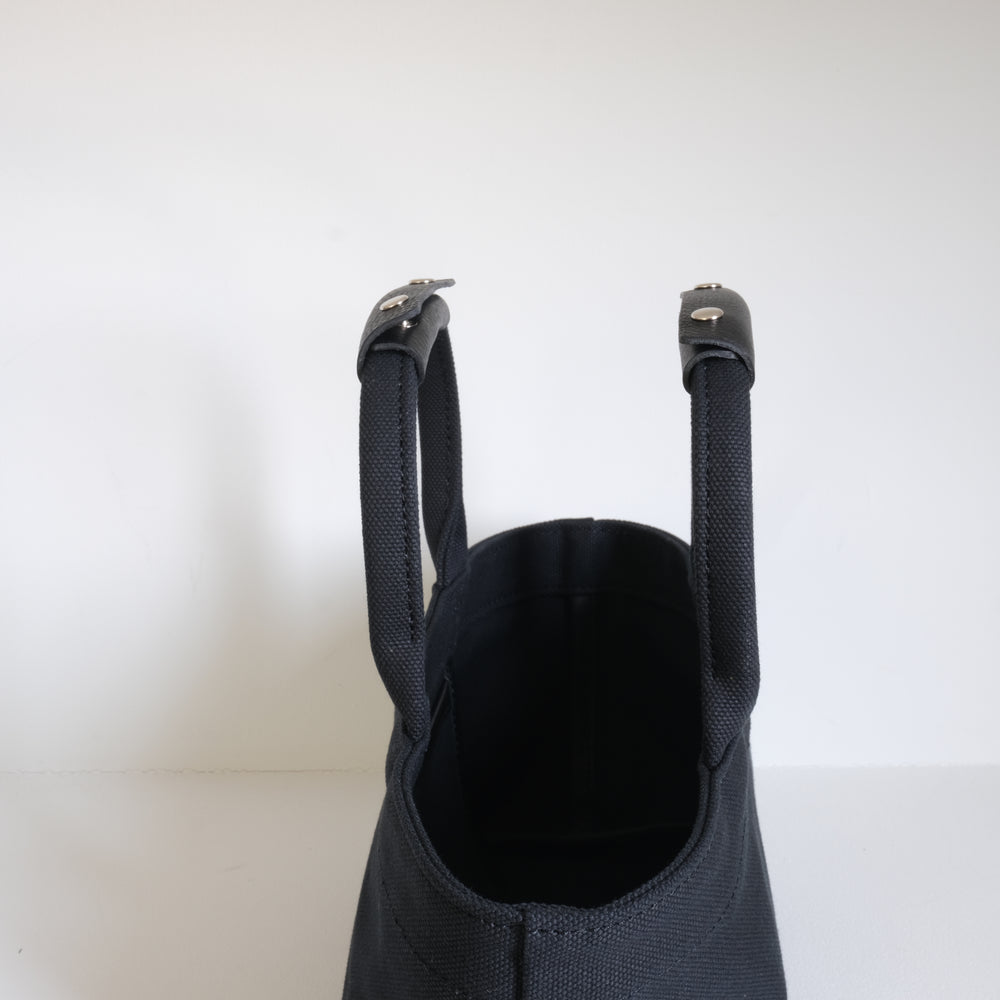 Thick canvas yokonoga tote S