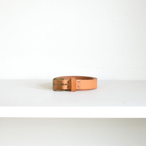 Leather Belt Beige