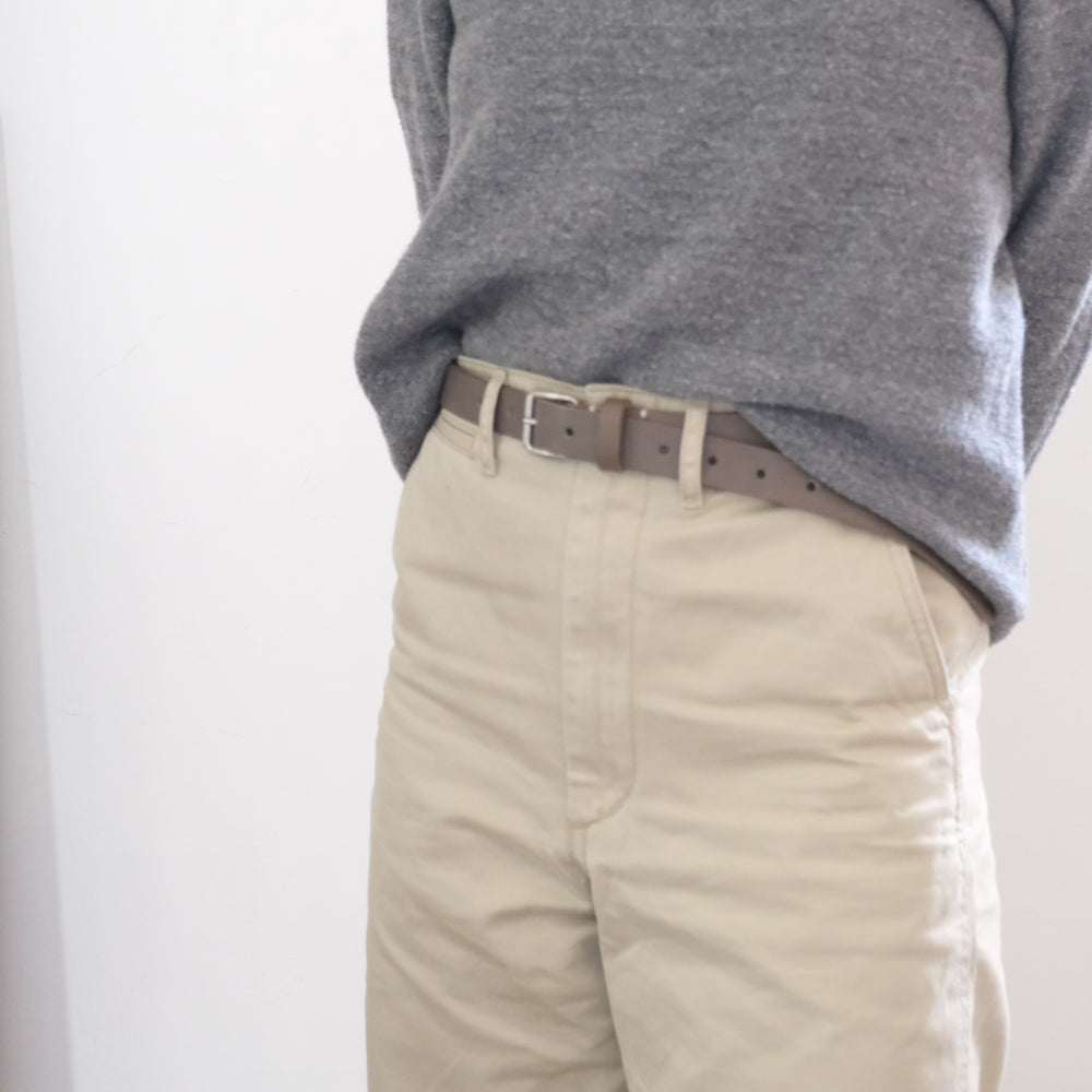 Leather Belt Gray